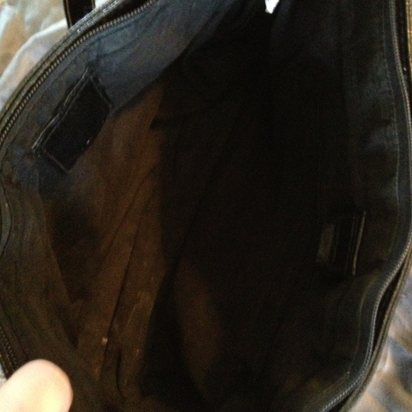SOLD - Black Leather Handbag - Picture 2 of 3