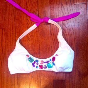 ~~Reserved~~Victoria Secret Embellished Bikini Top