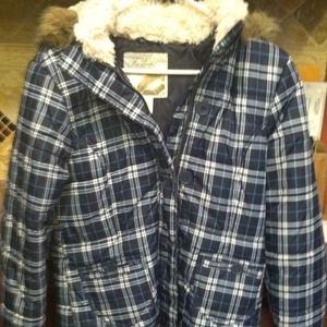 Plaid puff jacket!