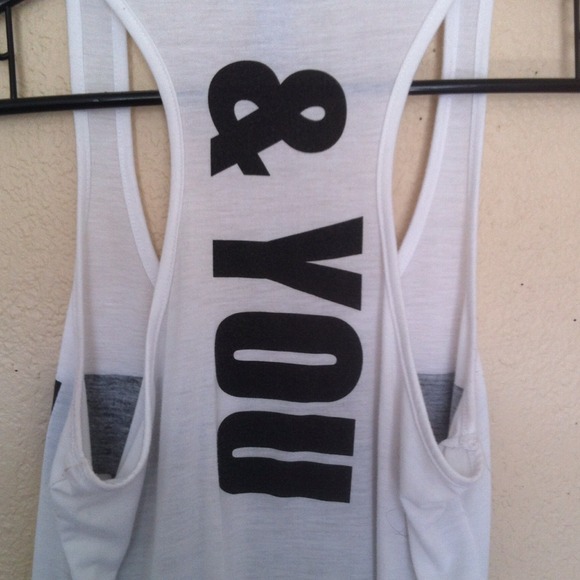 Me&you white tank top