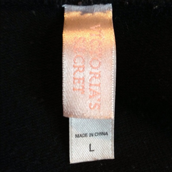 Victoria secret Large black 3/4 slv bling hoodie - Picture 2 of 4