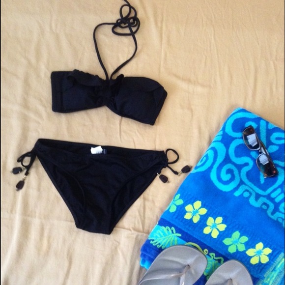 Ralph Lauren 2-pc Swim Suit XS Black