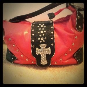 Black and Pink Cross Purse