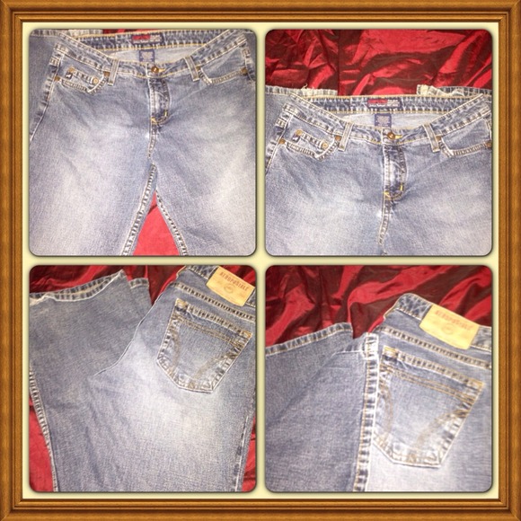 SZ 7/8 short Aeropostale jeans stretch boot cut - Picture 2 of 4
