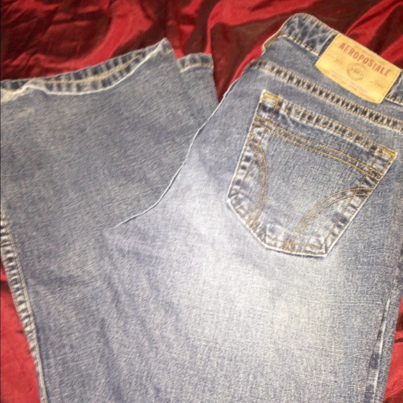 SZ 7/8 short Aeropostale jeans stretch boot cut - Picture 3 of 4