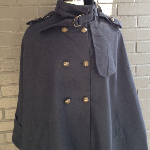 Navy Poncho (M)