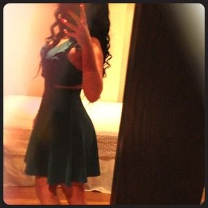 Spring/Summer Turquoise cut out dress