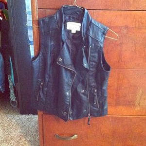 Black Leather Vest