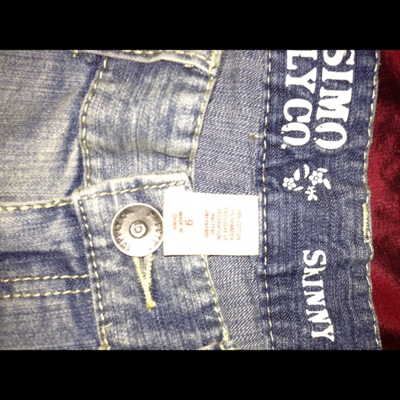 Mossimo SZ 9 zipper skinny jeans light denim - Picture 3 of 4