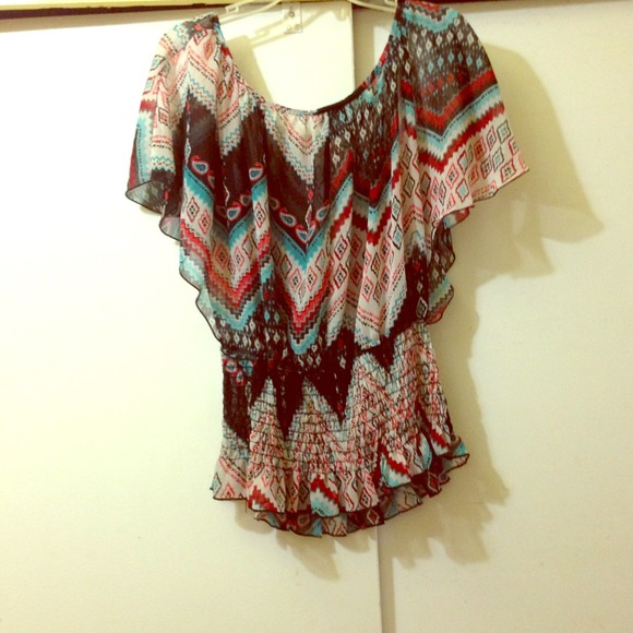 See through southwest top