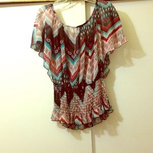 See through southwest top