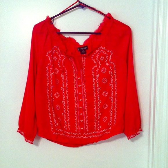 Red blouse!