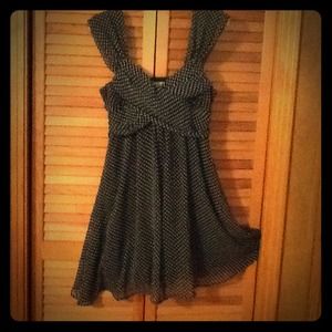 Black and White Polka Dot Mini Dress