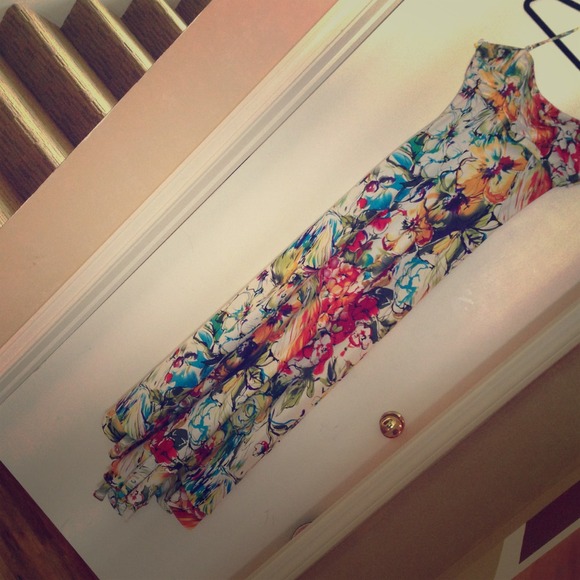 Floral formal evening dress
