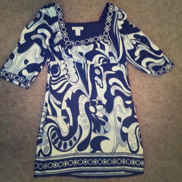 Black house white market dress.