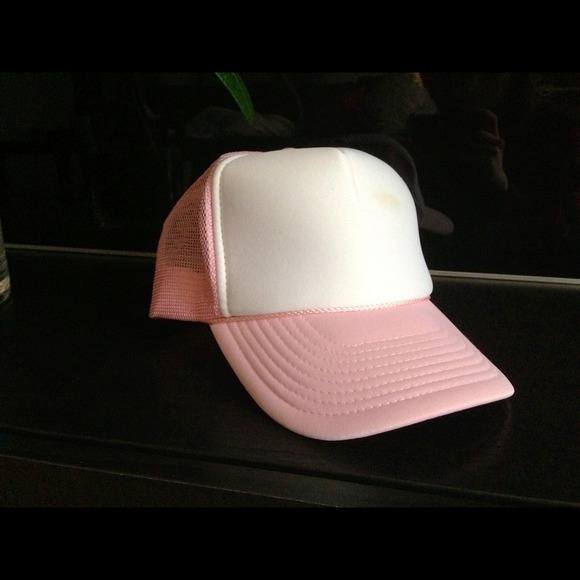 White or Powder Pink hat. *Updated Description* - Picture 4 of 4