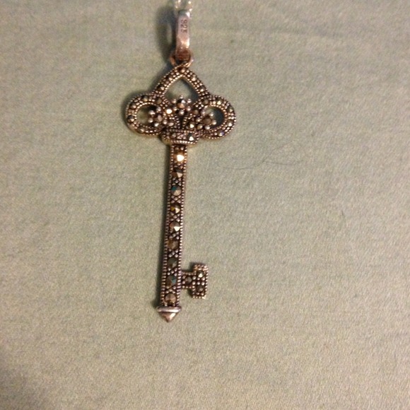 Marcasite key pendant