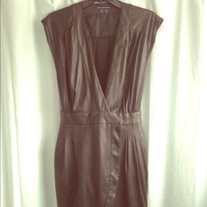 French Connection Leather-look Cocktail Dress