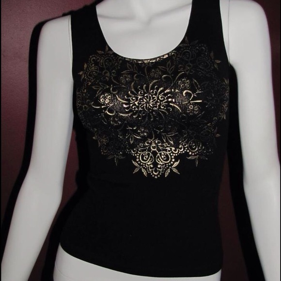 Black tank w/ gold