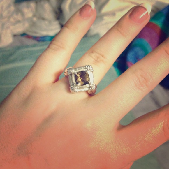 Smokey topaz ring