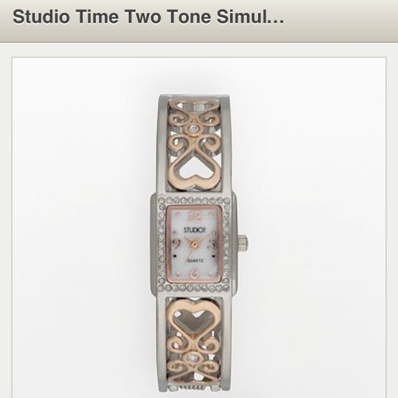 Studio Time two tone bangle watch