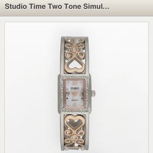 Studio Time two tone bangle watch