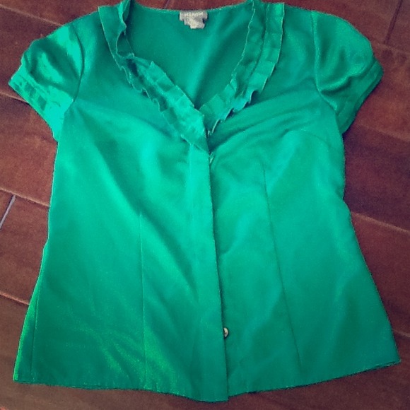 Ann Taylor emerald green blouse