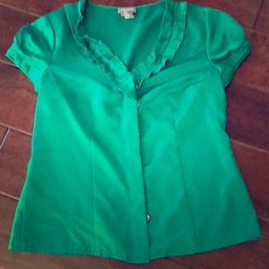 Ann Taylor emerald green blouse
