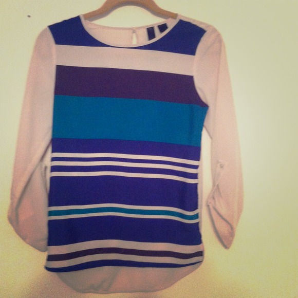 Sheer, color block, high- low top!