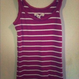 Red & White Striped Hollister Tank