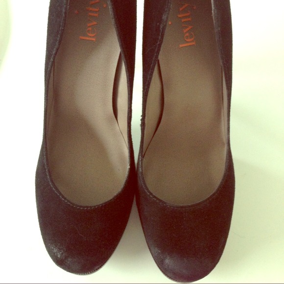 Levity Black Suede Pumps