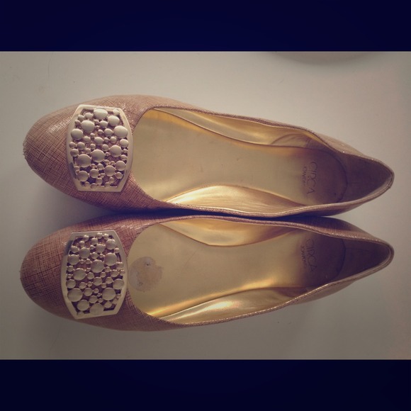 CIRCA by Joan & David Cognac Leather Flats