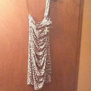 SOLD! Sexy Cheetah print over the shoulder dress