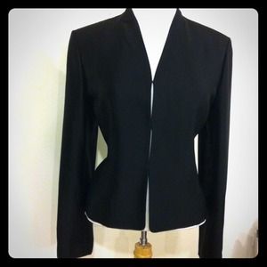Black silk peu de soir jacket