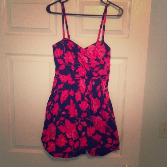 Beautiful black and pink dress.