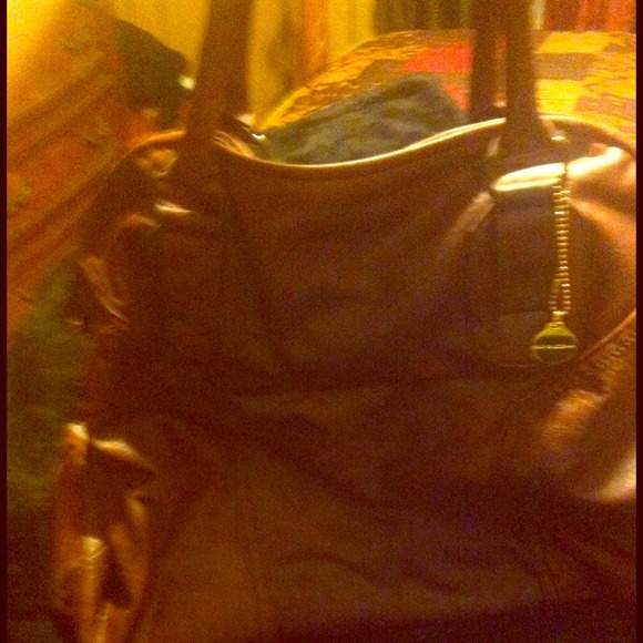 Large Big Buddha leather brown handbag.
