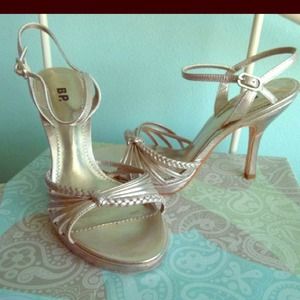 Silver BP strappy heels