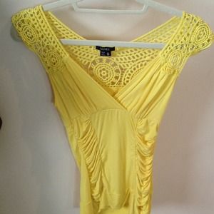 Yellow XOXO top