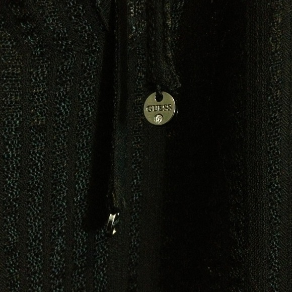 🎉REDUCED! Black Guess Cold-Shoulder Gathering Top - Picture 2 of 3