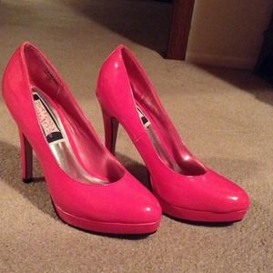 Bright pink heels