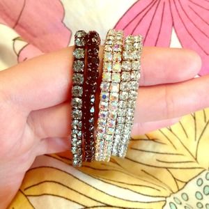 💋sold💋 Elastic rhinestone bracelets