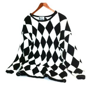 Black and white sweater