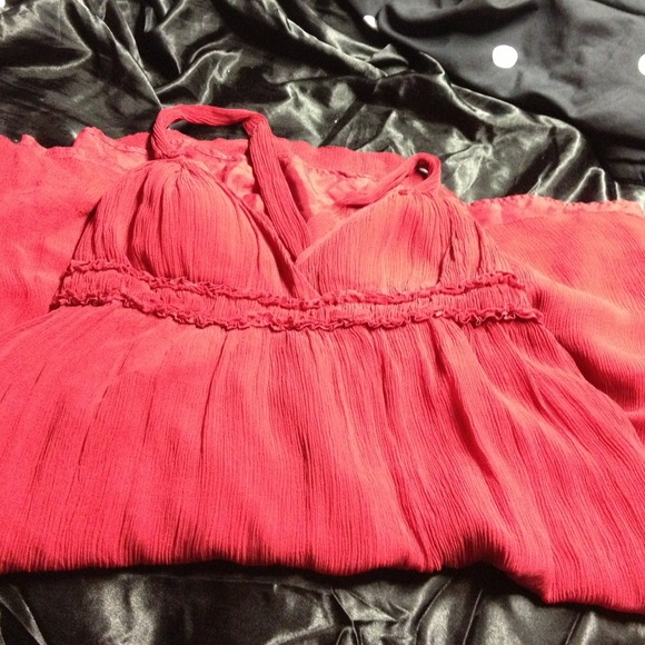 beautiful red dress.