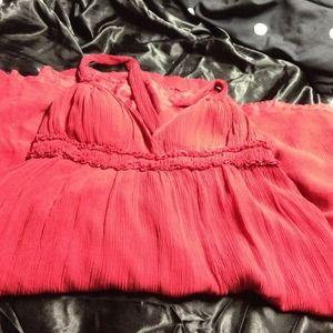 beautiful red dress.