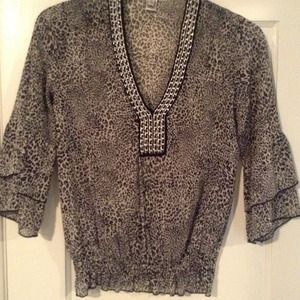 *HP*Chain print top & stretchy spike bracelet