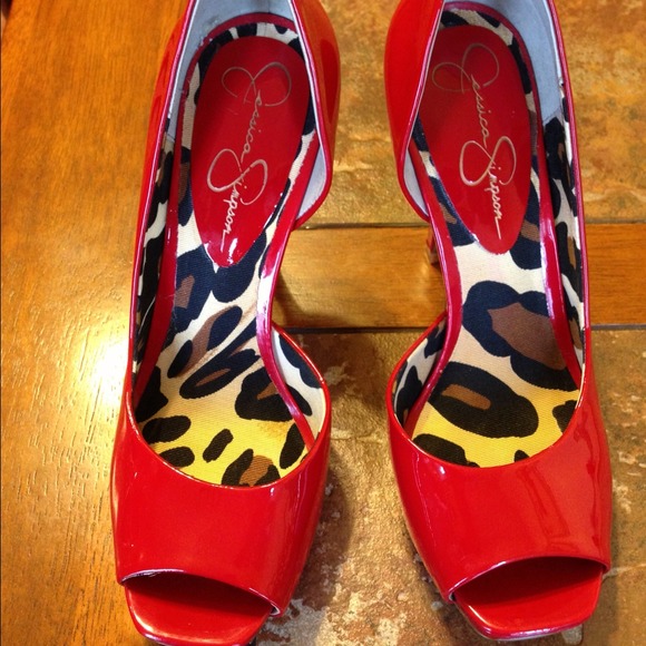 Beautiful Red peeptoe high heel by Jessica Simpson
