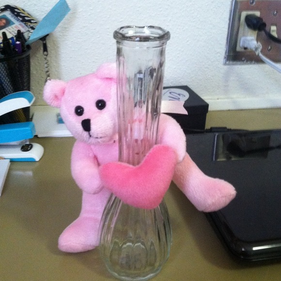 Slim vase and little bear