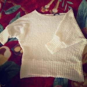 white off the top shoulder sweater