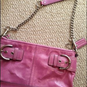 coach pink shoulder bag