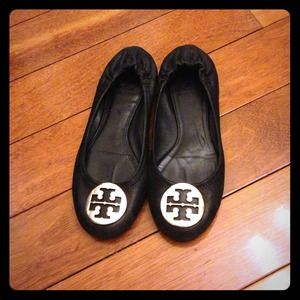 Tory Burch Black Reva Ballet Flats